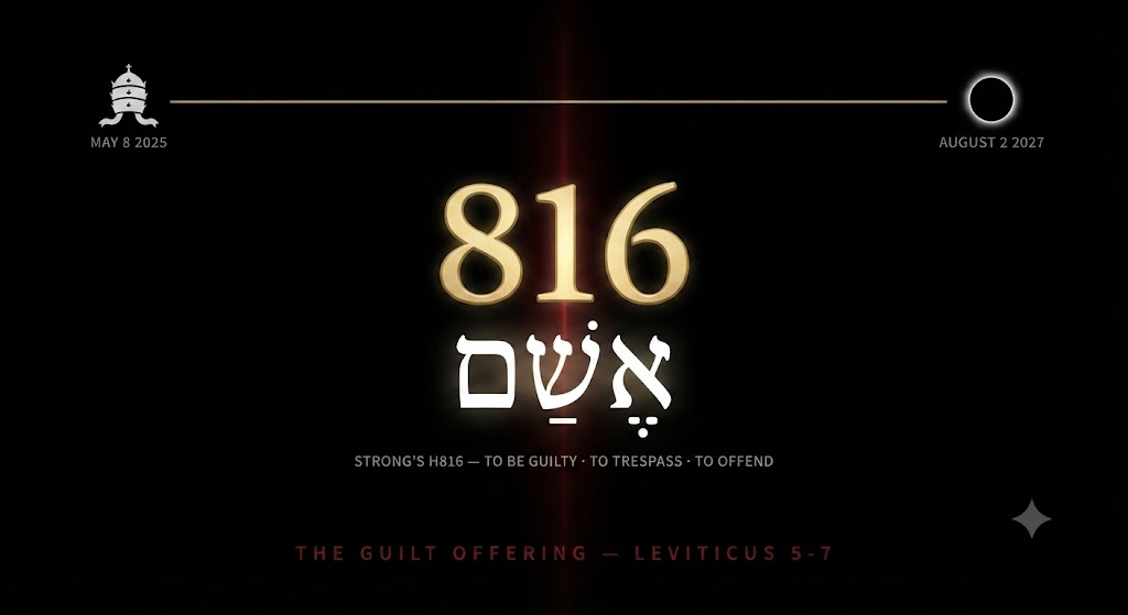 816 Days — Strong's H816 — The Trespass Offering