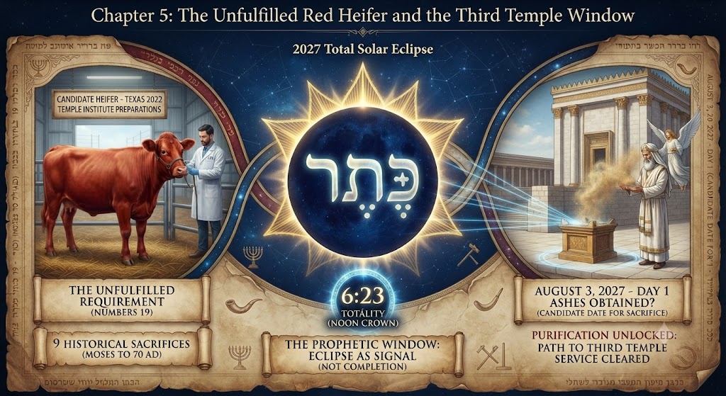 Red heifer and temple preparation scene